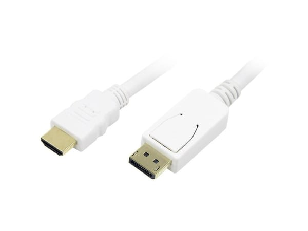 LogiLink 2m, HDMI-DP, 2m, HDMI, DisplayPort, Gull, 1920 x 1080 piksler, Hvit
