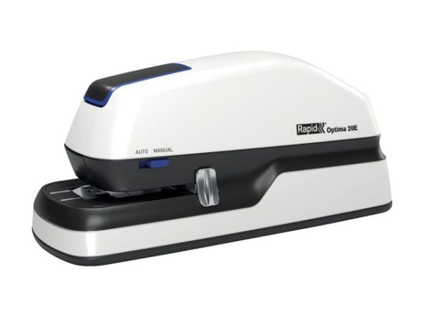 Rexel Optima 20 - Elektrisk häftapparat - 20 ark - 26/6, No.56 - svart, silver, orange