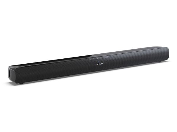 Sharp HT-SB100 - Lydplanke - trådløs - Bluetooth 5.1 - skinnende svart (grillfarge - svartblank finish)