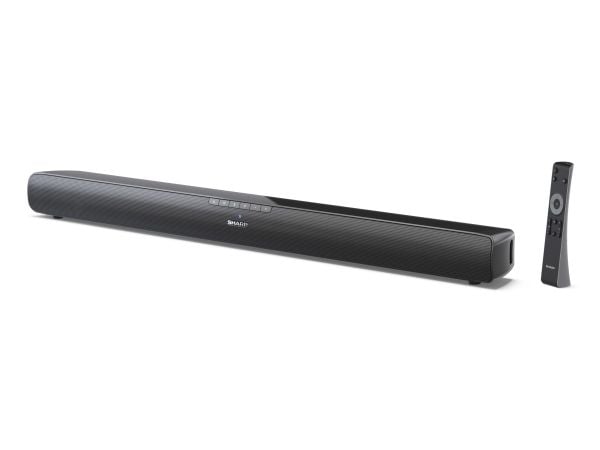 Sharp HT-SB100 - Lydplanke - trådløs - Bluetooth 5.1 - skinnende svart (grillfarge - svartblank finish)