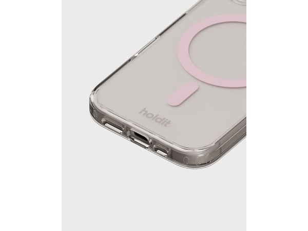 HoldIt MagSafe, Etui, Apple, iPhone 16, 15,5 cm (6.1"), Rosa, Gjennomsiktig