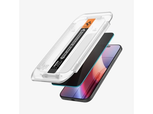 Spigen PRIVACY GLAS.TR "EZ FIT" 2-PACK IPHONE 16 PRO PRIVACY GLAS -LASI