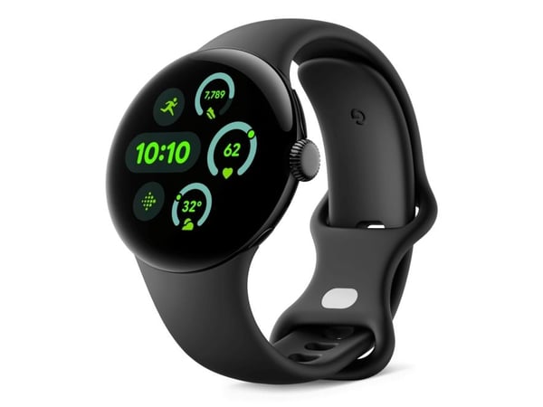 Google Pixel Watch 3 - 41 mm - mattsvart aluminium - smartklokke med aktivt bånd - fluorelastomer - obsidian - båndbredde: L - 32 GB - Bluetooth, W...