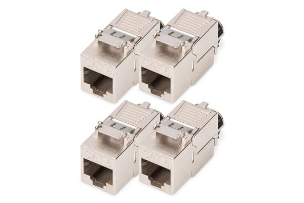 Digitus DN-93816-4, litteä, hopea, RJ-45, LSA, uros, naaras