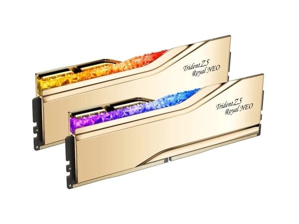 G.Skill Trident Z5 Royal Neo - DDR5 - sett - 32 GB: 2 x 16 GB - DIMM 288-pin - 6000 MT/s - CL28 - 1.4 V - ikke-bufret - on-die ECC - gull
