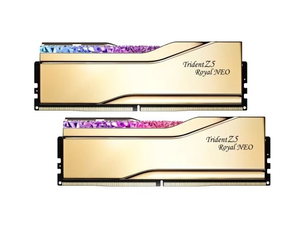 G.Skill Trident Z5 Royal Neo - DDR5 - sett - 32 GB: 2 x 16 GB - DIMM 288-pin - 8000 MT/s / PC5-64000 - CL38 - 1.45 V - ikke-bufret - ikke-ECC - gull