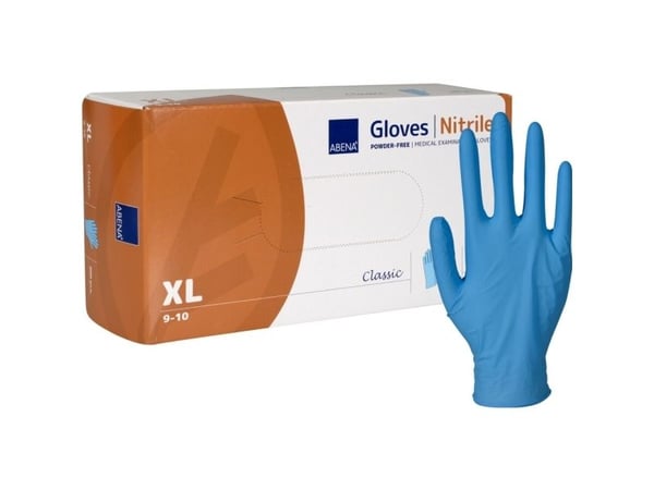 Undersøgelseshandske, ABENA Classic, XL, blå, nitril