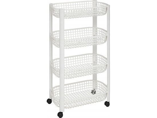 5five kjøkkenvogn på hjul BASKET i plast 46,5 x 25,5 x 79 cm