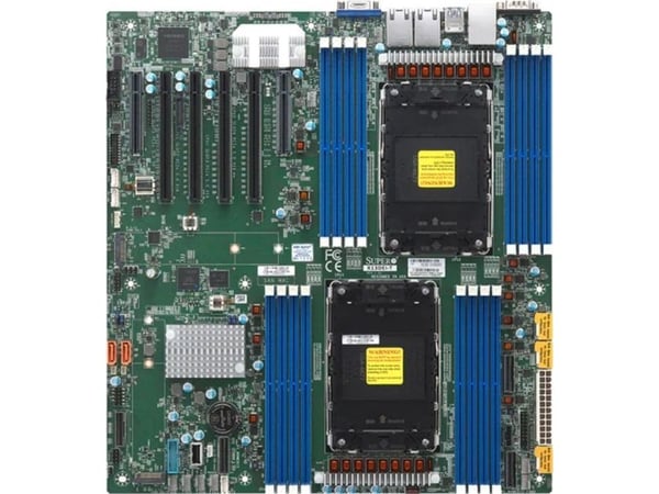 SUPERMICRO X13DEI-T - Moderkort - utökad ATX - Intel ingen CPU - LGA4677 Socket-E - 2 CPU:n som stöds - Intel C741 Chipuppsättning - USB 3.0 - 2 x ...