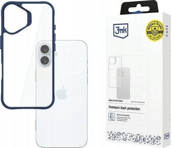 Deksel 3MK SatinArmor+ Deksel iPhone 16 Plus 6,7" blå/blå Militærklasse