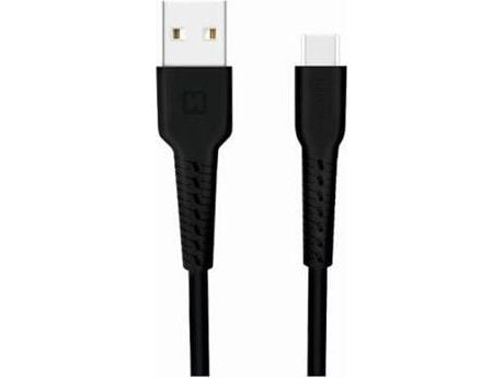USB-kabel Swissten USB-C til USB-C 1 m svart (SW-BA-TYPC-1M-BK)