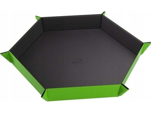 Gamegenic Magnetic Dice Tray - Hexagonal - Svart/Grön
