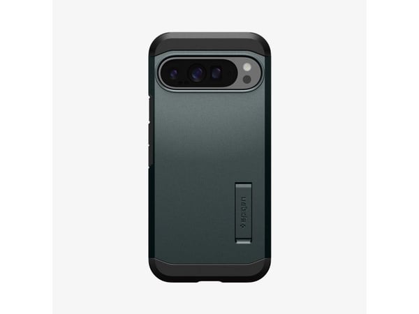Spigen Tough Armor - Baksidedeksel for mobiltelefon - polykarbonat, termoplast-polyuretan (TPU), støtskum - abyss green - for Google Pixel 9 Pro XL
