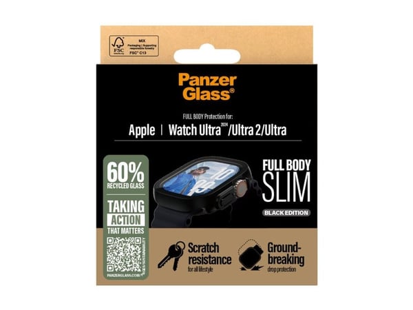 PanzerGlass Snappie - Beskyttende deksel frontdeksel for smartarmåndsur - helt kropp, slank - 100 % resirkulert polykarbonat, herdet glass (mikrofr...
