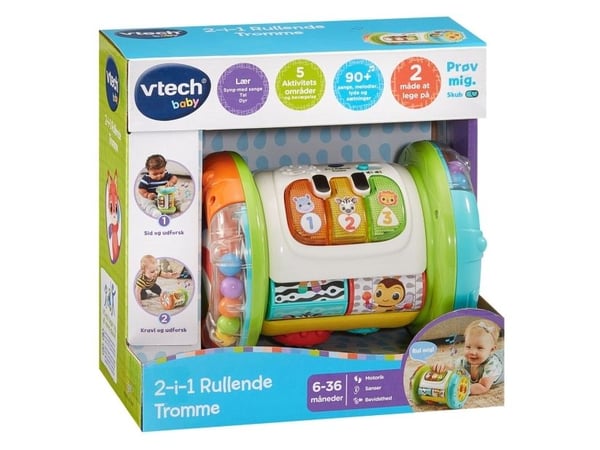 VTech Rolling Explorer leksakstrumma 2-i-1, DK