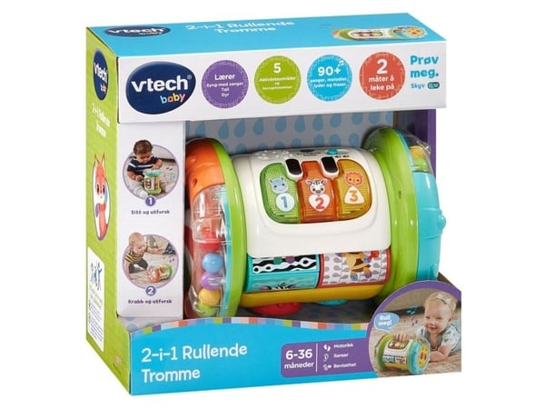 Vtech 2-i-1 Rolling Explorer Drum NO