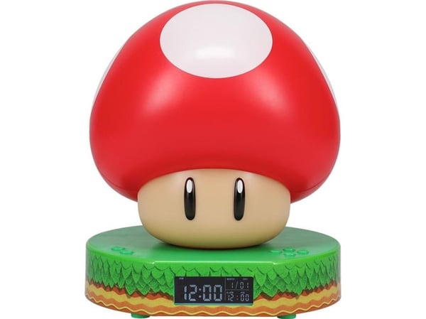 Paladone PP10064NN, Digital vekkerklokke, Super Mushroom, Flerfarget, LCD, USB, 137 mm