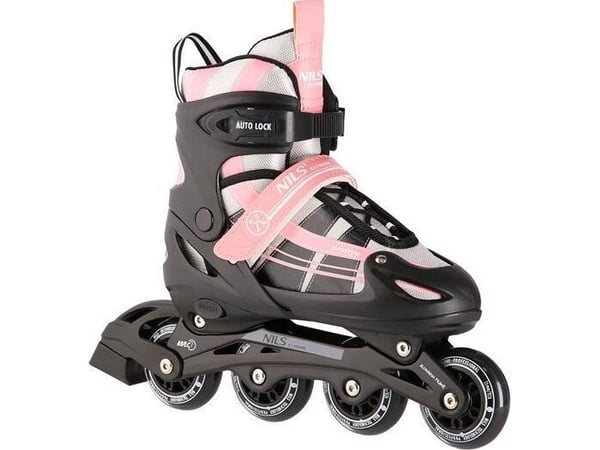 Nils Extreme NH18366A 2in1 rulleskøyter ROSA OG HVIT STØRRELSE L (39-42) INLINE SKØYTER MED DIMENSJONER PŁ. NILS EXTREME HOCKEY