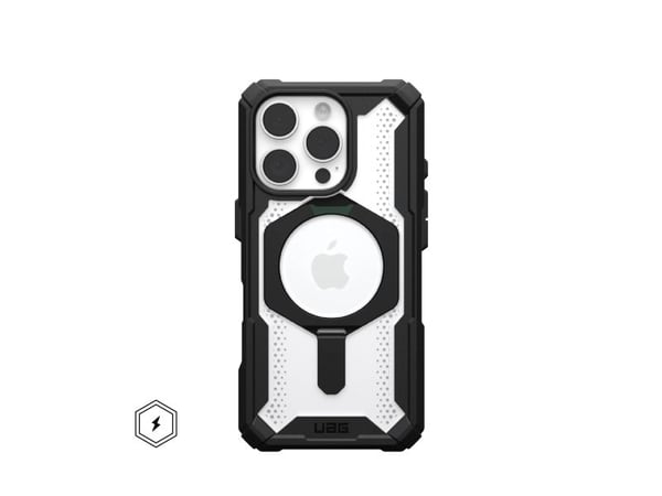 Urban Armor Gear Plasma XTE, Suojus, Apple, iPhone 16 Pro, 16 cm (6.3"), musta, Läpinäkyvä