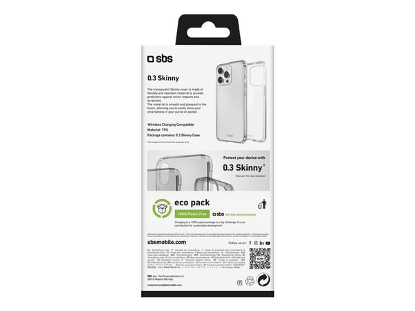 SBS TESKINIP1667PT, Suojus, Apple, iPhone 16 Pro Max, 17,5 cm (6.9"), Läpinäkyvä