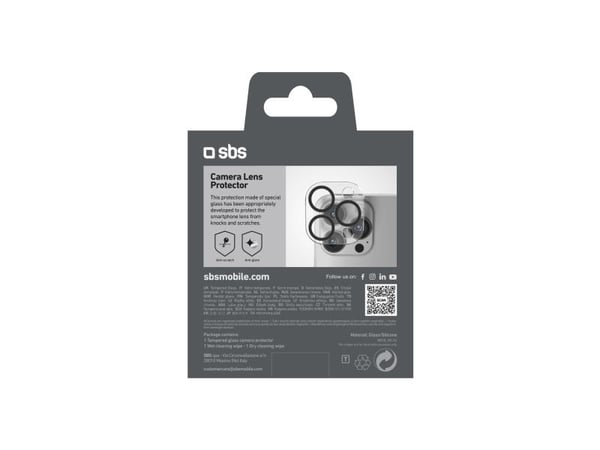 SBS kameralinsebeskytter for iPhone 16 Pro/16 Pro Max (TECAMGLIP16PK)