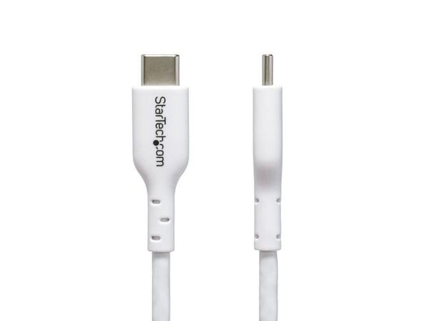StarTech 3m White USB-C Charging Cable, USB C Cable, 60W 3A PD - USB-kabel - USB-C (hann) til USB-C (hann) - USB 2.0 - 5 / 9 / 12 / 15 / 20 V - 3 A...