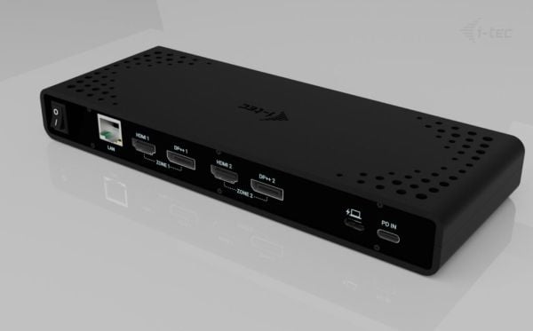 i-Tec - Dokkingstasjon - USB-C / USB4 / Thunderbolt 3 / Thunderbolt 4 - 2 x HDMI, 2 x DP++ - 1GbE - 100 watt - Europa