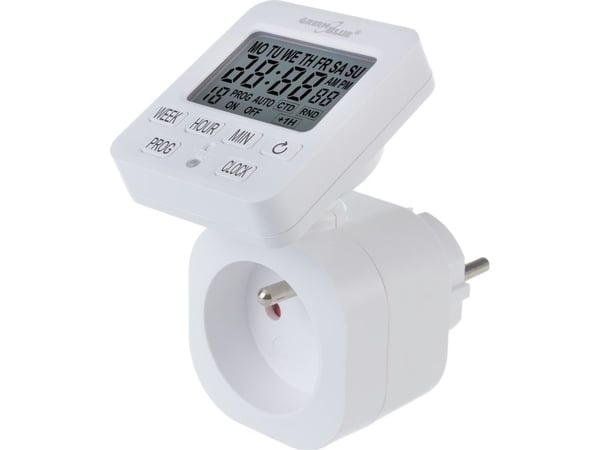 GreenBlue timeruttag - digital timer, max. 16A, IP20, GB605 E
