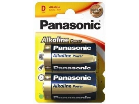 Panasonic Power Bronze alkaliske D-batterier (LR20APB), 2-pak