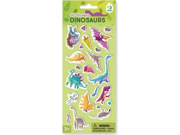 Incood 3D dinosaur klistremerker