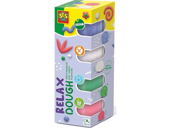 SES Creative 00514, Modellera, Multifärg, Barn, 4 styck, Plastburk, 4 färger