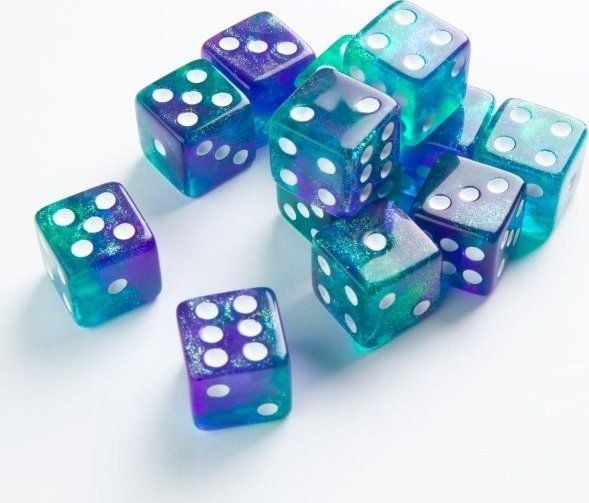 Gamegenic Galaxy Series - D6 terninger (16 mm) - Neptune