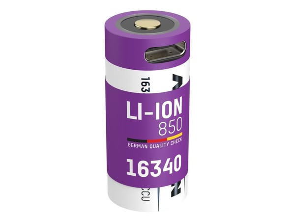 Ansmann 16340, Micro-USB Erikoisakku 16340 Litium 3,6 V 850 mAh