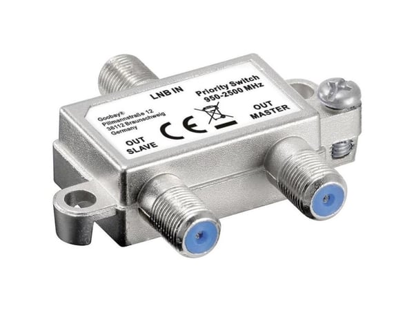 Goobay 51445, Kabelfordeler, 950 - 2400 Mhz, Sølv, Metall, Hunstik/Hunstik, 49,8 mm