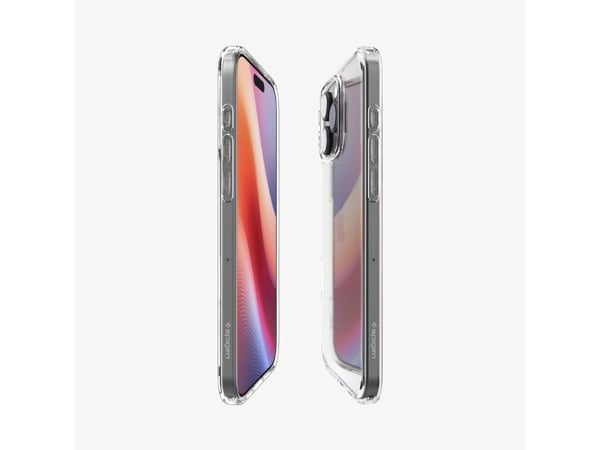 Spigen Ultra Hybrid - Baksidesskydd för mobiltelefon - polykarbonat, termoplastisk polyuretan (TPU) - CrystalClear - för Apple iPhone 16 Pro