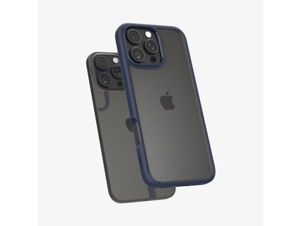 Spigen Ultra Hybrid - Baksidedeksel for mobiltelefon - polykarbonat, termoplast-polyuretan (TPU) - marineblå - for Apple iPhone 16 Pro