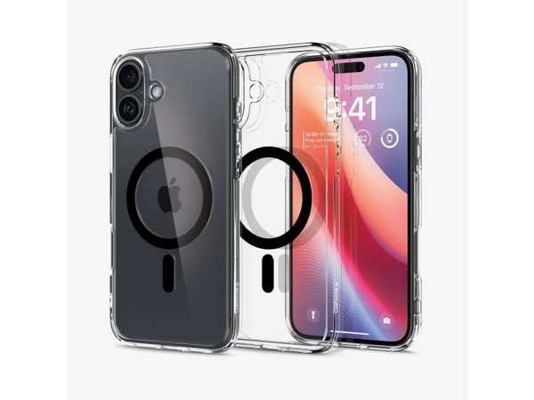 Spigen Ultra Hybrid MagFit - Baksidedeksel for mobiltelefon - MagSafe-samsvar - polykarbonat, termoplast-polyuretan (TPU) - svart - for Apple iPhon...