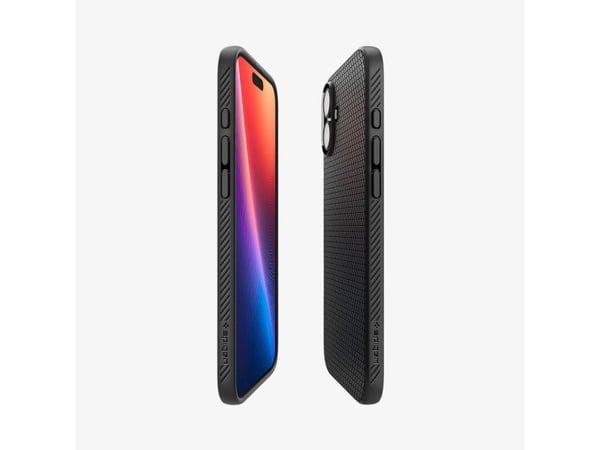Spigen Liquid Air, Suojus, Apple, iPhone 16, 15,5 cm (6.1"), musta