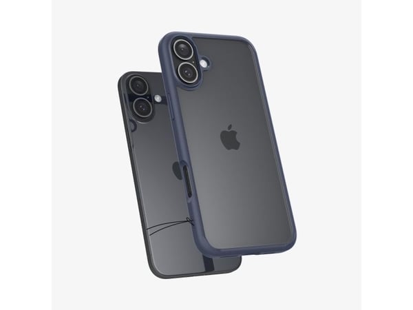 Spigen Ultra Hybrid - Baksidedeksel for mobiltelefon - polykarbonat, termoplast-polyuretan (TPU) - marineblå - for Apple iPhone 16