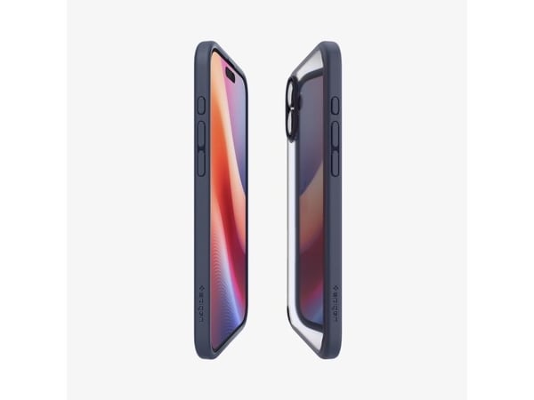Spigen Ultra Hybrid - Baksidedeksel for mobiltelefon - polykarbonat, termoplast-polyuretan (TPU) - marineblå - for Apple iPhone 16