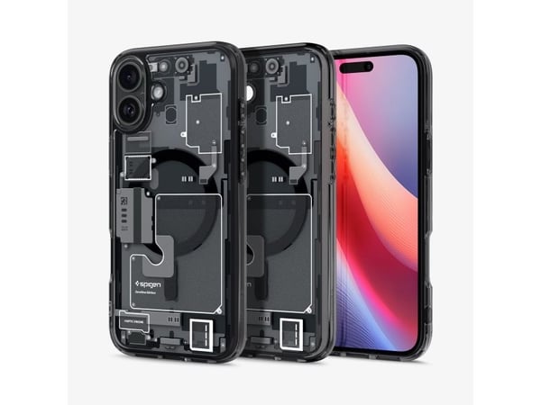 Spigen Ultra Hybrid Zero One (MagFit), Etui, Apple, iPhone 16, 15,5 cm (6.1"), Svart, Translucent