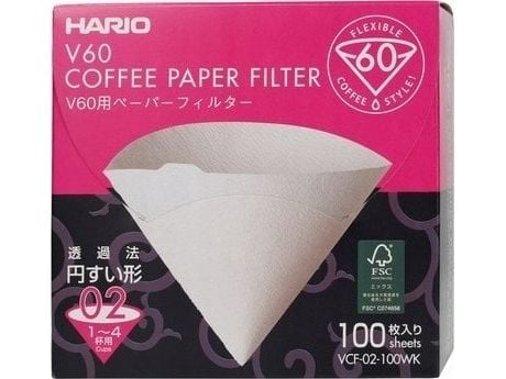 Baltas papirfiltre Hario Misarashi V60-2
