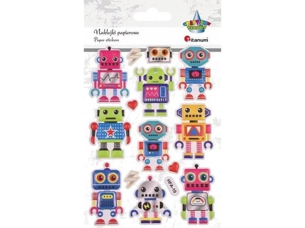 Titanum 3D klistremerker roboter mix 14 stk