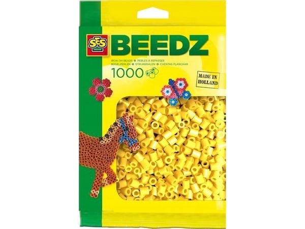 SES Creative Beedz Barnepakke med 1000 gule strykeperler, Børneperlesæt, 1000 stk, Gul, Dreng/Pige, 5 År, 12 År