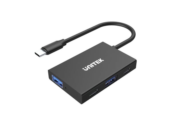 Unitek uHUB Q4 Advanced H1302A - Keskitin - 2 x USB 3.1 Gen 2 + 2 x USB-C 3.1 Gen 2 - pöytätietokoneet