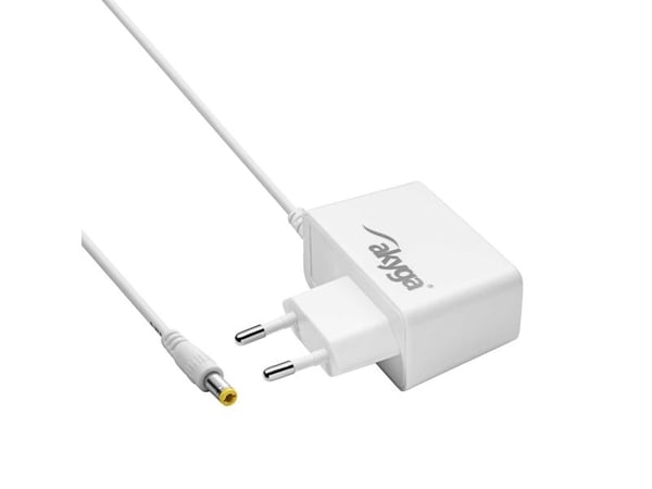 Akyga AK-PD-04 - Strømadapter - 1.41 watt - 300 mA (5,5 x 2,5 mm DC-jakk) - hvit