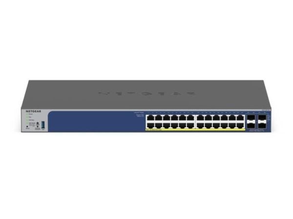 NETGEAR Smart - Switch - L3 Lite - smart - 24 + 2 - pöytäkone, telineeseen asennettava - PoE+