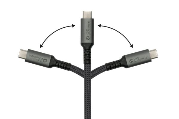 Good Connections USB 2.0 lade- og datakabel 240W USB-C hann til hann antrasitt 3m - Med høykvalitets USB 2.0 lade- og datakabel fra Good Connection...