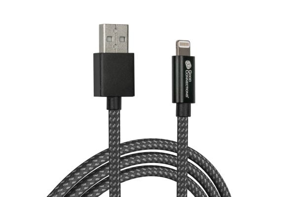 Good Connections USB 2.0-lade- og datakabel for iPhone/iPad/iPod USB-A-plugg til Lightning - Den høykvalitets og offisielt Apple-sertifiserte Light...