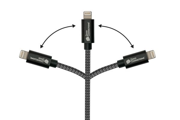 Good Connections USB 2.0-lade- og datakabel for iPhone/iPad/iPod USB-A-plugg til Lightning - Den høykvalitets og offisielt Apple-sertifiserte Light...